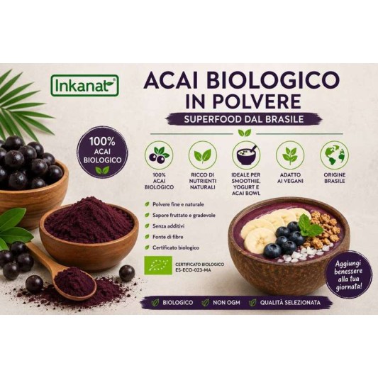 cai Biologico in Polvere Erbologica Amazonas Andes Superfood dal Brasile