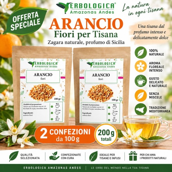 Fiori d’Arancio per Tisana 2 x 100 g – Formato Convenienza Zagara