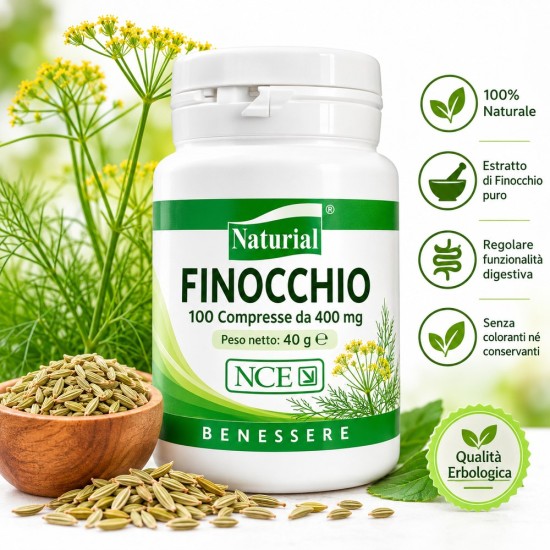 Finocchio in Compresse Naturial 100 Compresse da 400 mg Finocchio in Compresse Naturial 100 Compresse da 400 mg