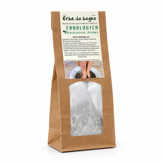 Erbe bagno e pediluvio formula depurativa Erbologica Confezione Erbologica di erbe per bagno e pediluvio formula depurativa, 4 maxi filtri da 10 g