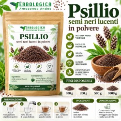 Psillio Nero in Polvere 100 g 500 g 1 kg Psillio Nero in Polvere 100 g 500 g 1 kg