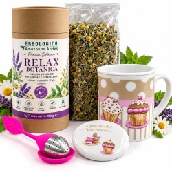 Kit Regalo Tisana Relax Botanica con Tisaniera e Infusore – Idea Regalo Natale