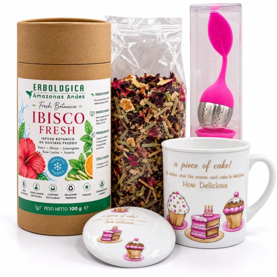 Kit Regalo Ibisco Fresh con Tisaniera e Infusore – Tisana Botanica 100 g Kit Regalo Ibisco Fresh con Tisaniera e Infusore – Tisana Botanica 100 g