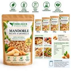 Granella di Mandorle Pelate Dolci – Per Dolci e Ricette Erbologica Granella di Mandorle Pelate Dolci – Per Dolci e Ricette Erbologica