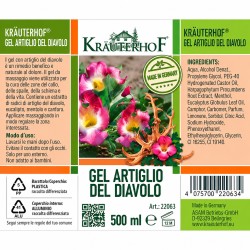 Gel artiglio del diavolo Krauterhof 2 confezioni da 500ml antidolorifico naturale offerta Gel artiglio del diavolo Krauterhof 2 confezioni da 500ml antidolorifico naturale offerta