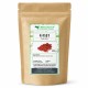 Busta kraft Goji bacche intere 100 g Erbologica Amazonas Andes con etichetta botanica su sfondo bianco per e-commerce