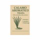 Illustrazione botanica del Calamo Aromatico (Acorus calamus) con testo descrittivo delle proprietà tradizionali della tisana su sfondo beige.
