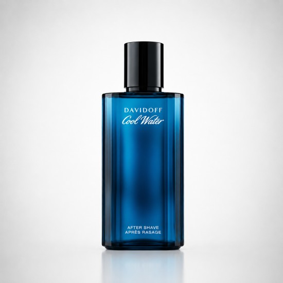 Flacone Davidoff Cool Water After Shave 75 ml Flacone di Davidoff Cool Water After Shave 75 ml da uomo con design originale e finitura in vetro blu.