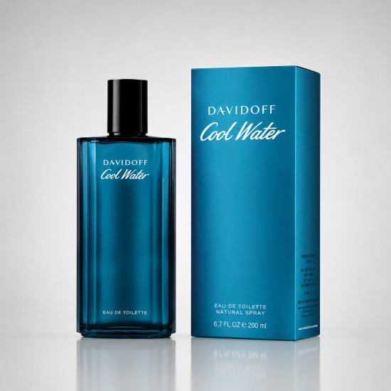 Davidoff Cool Water Eau de Toilette Uomo 200 ml Natural Spray Davidoff Cool Water Eau de Toilette 200 ml da uomo Natural Spray con flacone e confezione originale, fragranza fresca e aromatica