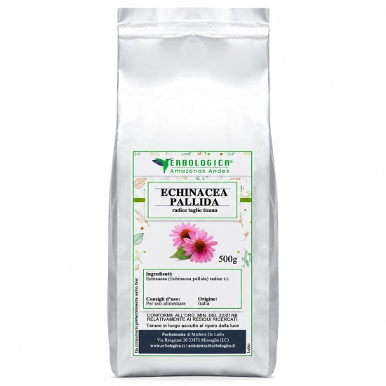 Echinacea Pallida Radice Tisana 500gr Erbologica Amazonas Andes Confezione in busta di Echinacea pallida radice taglio tisana da 500gr Erbologica Amazonas Andes