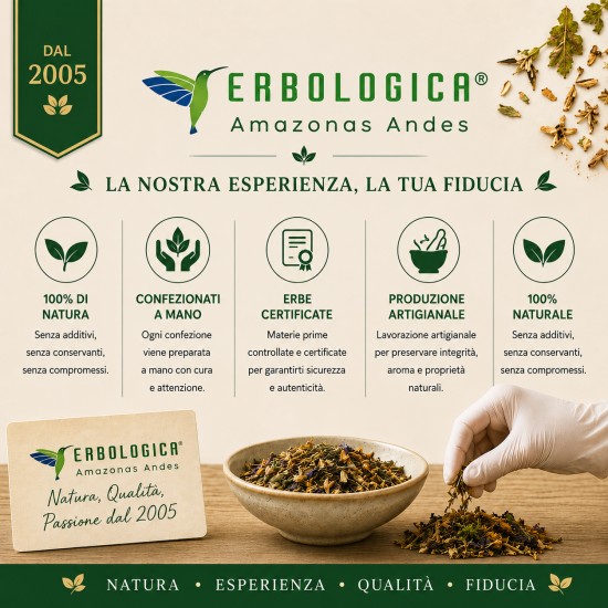 Erbe naturali certificate e confezionate a mano Erbologica