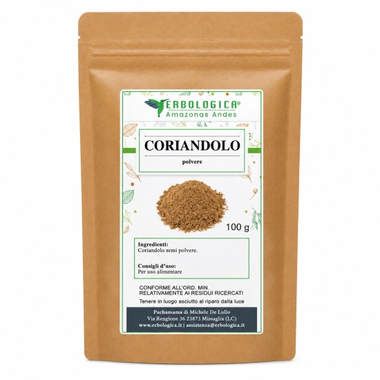 Coriandolo in Polvere 100 g Erbologica Amazonas Andes Coriandolo in polvere 100 g confezione Erbologica Amazonas Andes