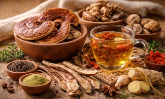 Reishi maitake shiitake funghi medicinali orientali nella routine quotidiana
