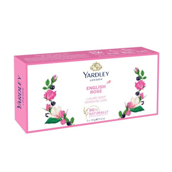 yardley london english rose sapone di lusso 96% naturale, 3 confezioni da 100 gr yardley london english rose sapone di lusso 96% naturale, 3 confezioni da 100 gr