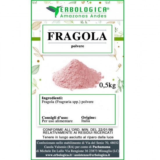 Polvere di fragole da 500g Polvere di fragole da 500g