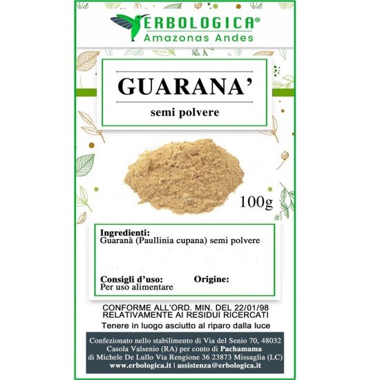 Guaranà semi in polvere 100 grammi