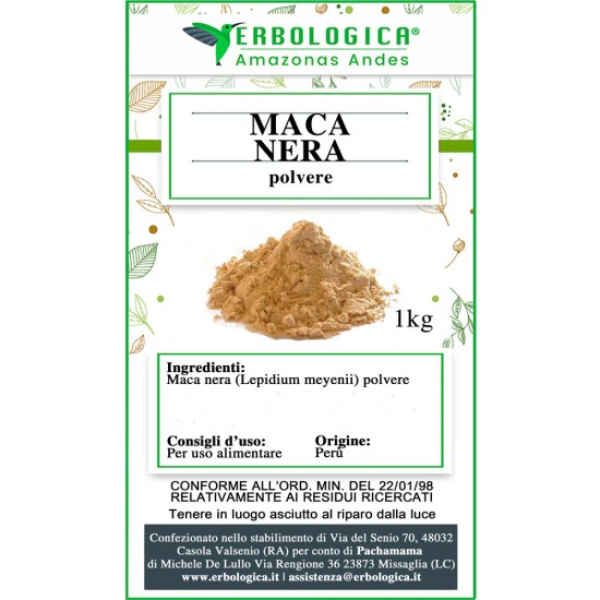 Maca nera in polvere da 1kg Maca nera in polvere da 1kg