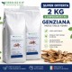 Genziana Radice Taglio Tisana formato convenienza 2 kg composta da due confezioni richiudibili da 1 kg