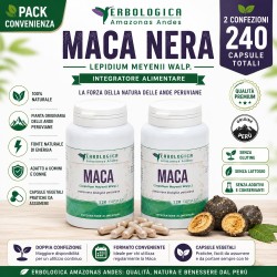 Maca Nera 240 Capsule (2 Confezioni) – Pack Convenienza Integratore Alimentare Maca Nera 240 Capsule (2 Confezioni) – Pack Convenienza Integratore Alimentare
