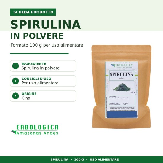 Spirulina in Polvere Spirulina in Polvere superfood naturale puro