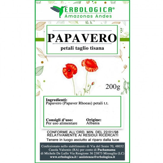 Papavero petali tisana Papavero petali tisana
