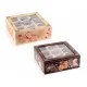 Scatola té/spezie in legno e vetro 9 scomparti Scatola té/spezie in legno e vetro 9 scomparti