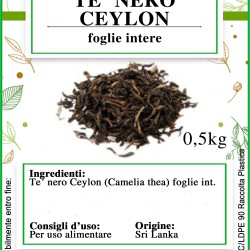 Tè nero ceylon foglie 