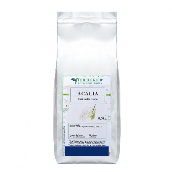 Acacia fiori taglio tisana 500 grammi Acacia fiori taglio tisana 500 grammi