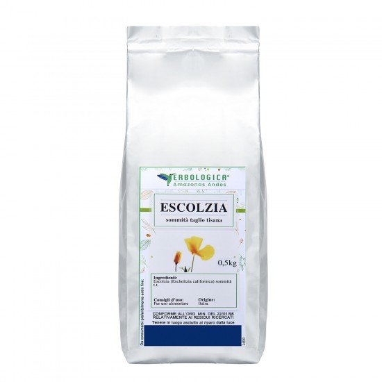 Escolzia pianta taglio tisana 500 grammi Escolzia pianta taglio tisana 500 grammi