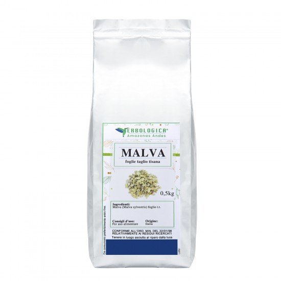 Mallow leaves cut herbal tea Mallow leaves cut herbal tea