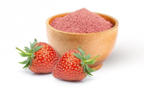 Powdered strawberries