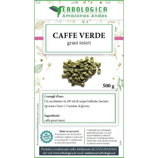 Caffe verde in grani