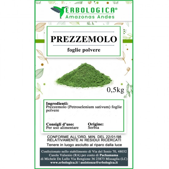Parsley leaves in powder Parsley leaves in powder