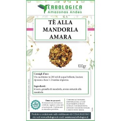 Tè aromatizzato con pezzetti di mandorla amara  Tè aromatizzato con pezzetti di mandorla amara