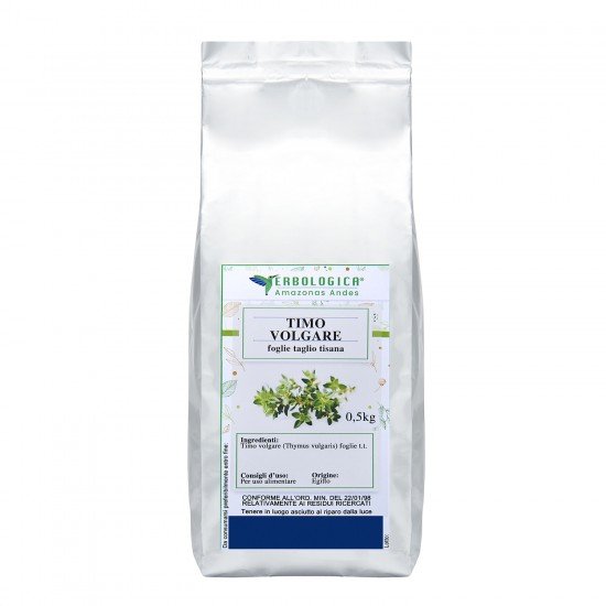 Common thyme leaves and flowers cut herbal tea Common thyme leaves and flowers cut herbal tea