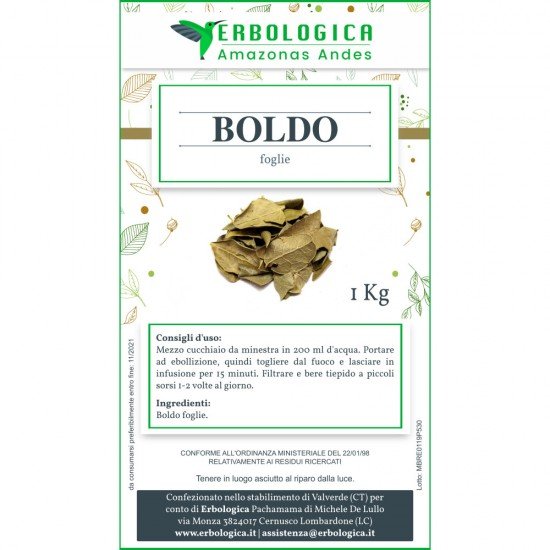 Boldo leaves herbal tea formed by 1 kg