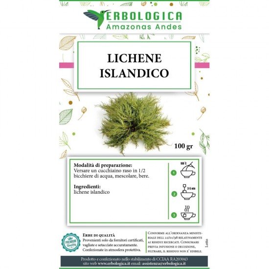 Icelandic lichen thallus herbal tea 
