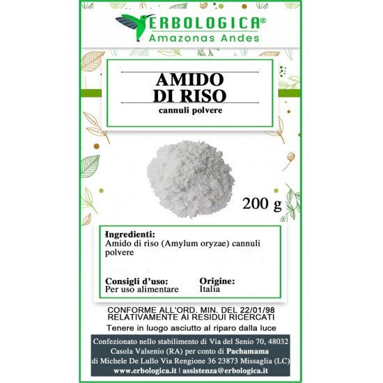 Rice starch cannoli powder