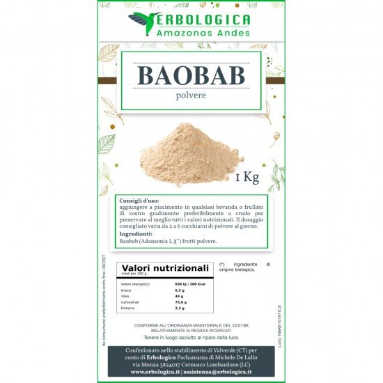 Baobab in polvere confezione da 1kg