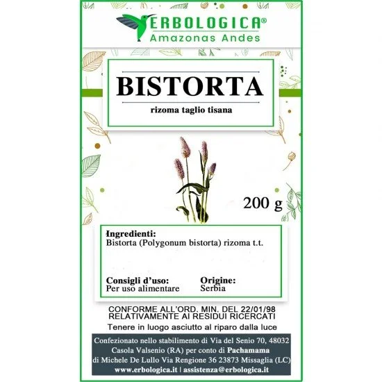 Bistorta rizoma taglio tisana Bistorta rizoma taglio tisana