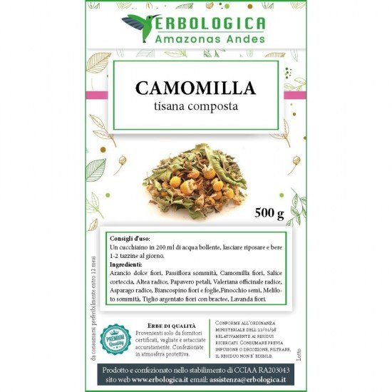 Camomilla tisana composta 500 grammi Camomilla tisana composta 500 grammi