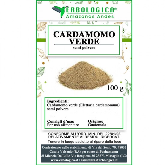 Cardamomo verde in polvere 500 grammi Cardamomo verde in polvere 500 grammi