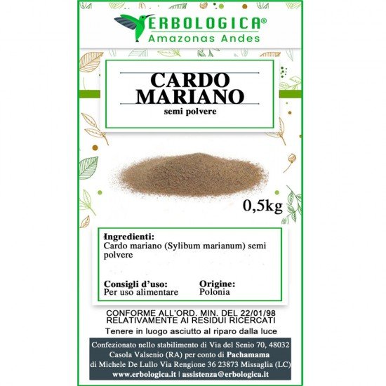 Cardo mariano semi in polvere 1 kg Cardo mariano semi in polvere 1 kg