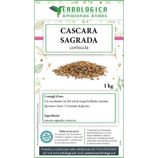 Cascara sagrada corteccia tisana 1 kg Cascara sagrada corteccia tisana 1 kg