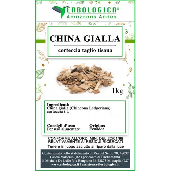 China gialla corteccia taglio tisana (Chincona calisaya) China gialla corteccia taglio tisana (Chincona calisaya)