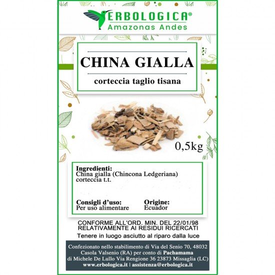 China gialla corteccia taglio tisana (Chincona calisaya) China gialla corteccia taglio tisana (Chincona calisaya)
