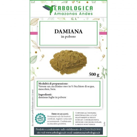 Damiana in polvere 500 grammi Damiana in polvere 500 grammi