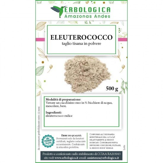 Eleuterococco radice polvere 500 grammi Eleuterococco radice polvere 500 grammi