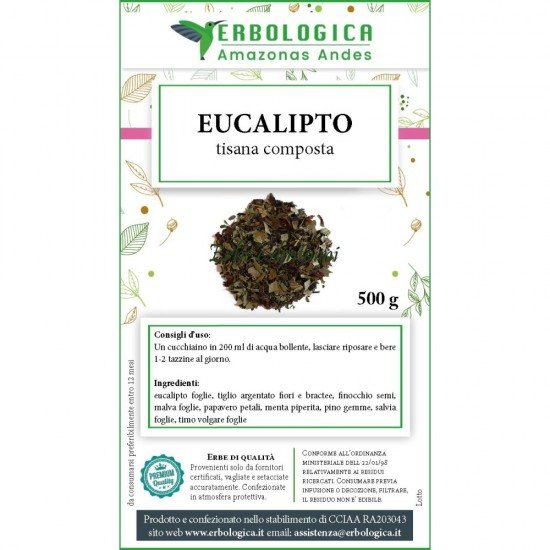 Eucalipto tisana composta 500 grammi Eucalipto tisana composta 500 grammi