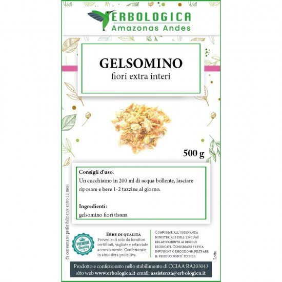 Gelsomino fiori extra interi taglio tisana 500 grammi Gelsomino fiori extra interi taglio tisana 500 grammi